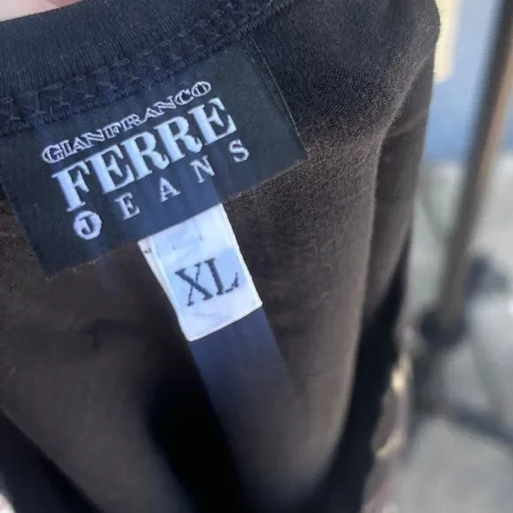 Gianfranco Ferre Jeans T-Shirt Blouse women Xl Y2k Designer Sleeveless top - Picture 7 of 13